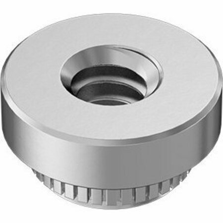 BSC PREFERRED 18-8 Stainless Steel Press-Fit Nut for Sheet Metal 4-40 Thread for 0.056 Minimum Panel Thick, 25PK 96439A140